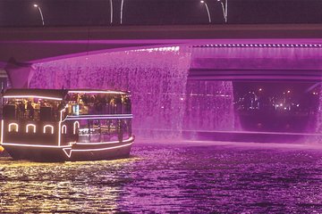 Dubai Water Canal Sightseeing and Dinner Cruise with Tanoura