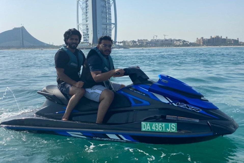 Aqua blue jetski