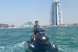 Aqua blue jetski